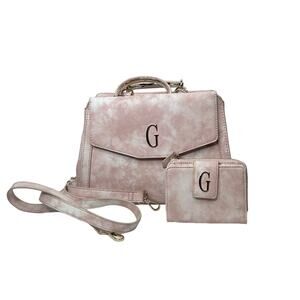 Guess Pink & White Crossbody & Wallet